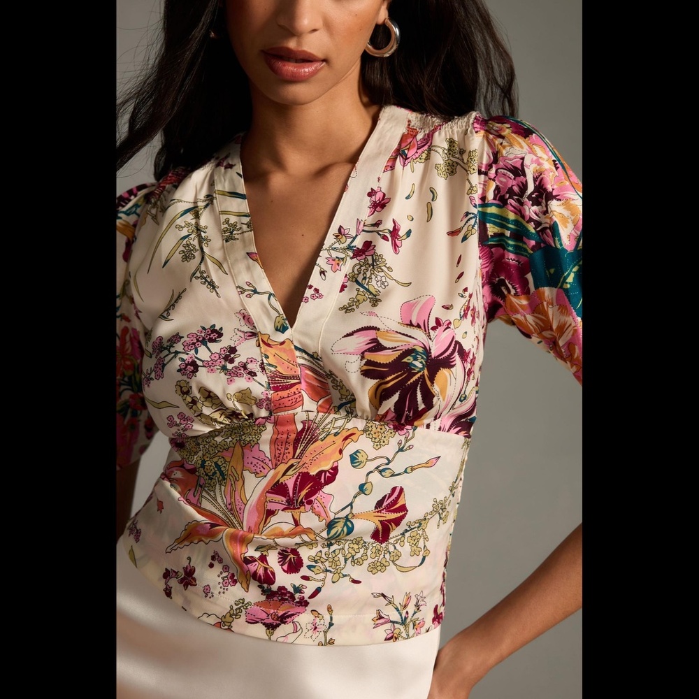Anthropologie Tiny Adelaide floral Blouse